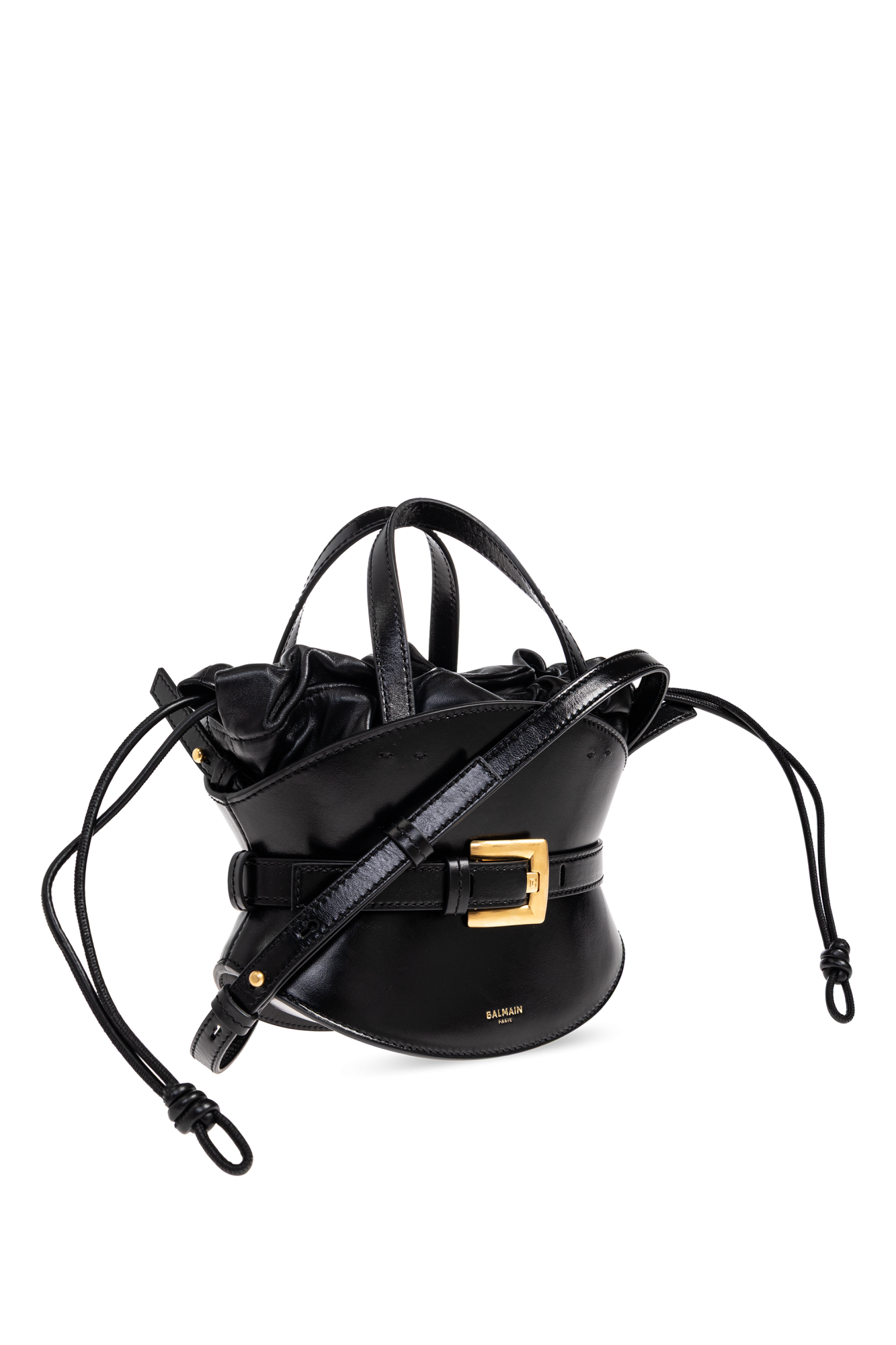 トートバッグ BALMAIN FW25 SHUFFLE MINI-CALFSKIN (FN1DP017 LBFO0PA) Shuffle Mini bag in leather black black - Women | BALMAIN